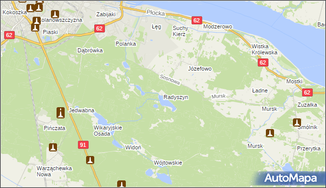 mapa Radyszyn, Radyszyn na mapie Targeo