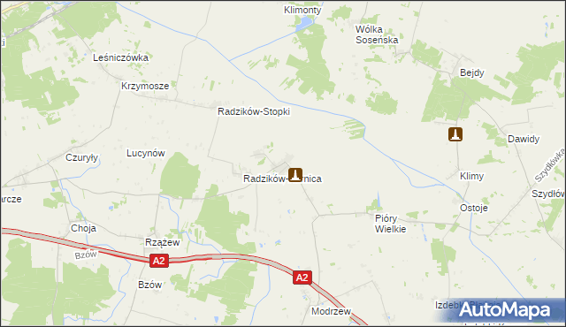 mapa Radzików Wielki, Radzików Wielki na mapie Targeo