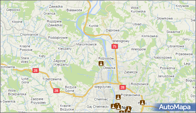 mapa Rdziostów, Rdziostów na mapie Targeo