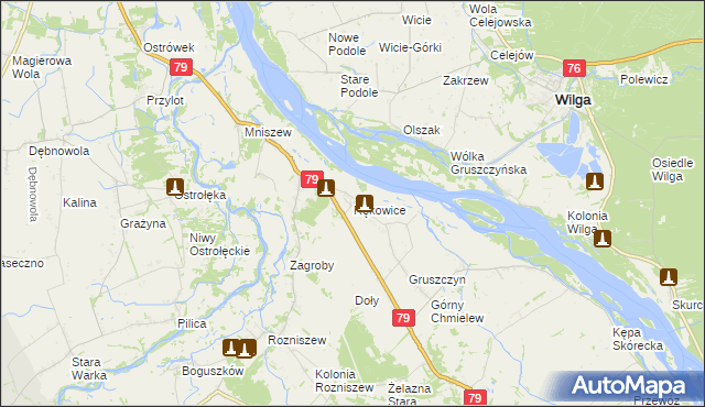 mapa Rękowice, Rękowice na mapie Targeo