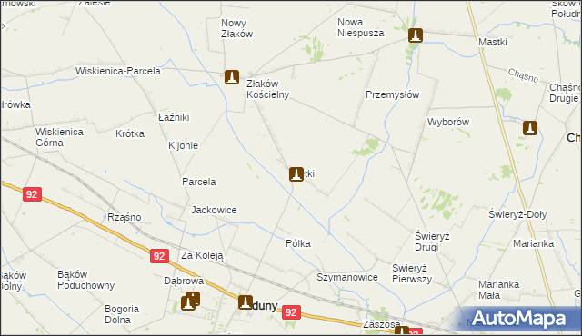 mapa Retki, Retki na mapie Targeo