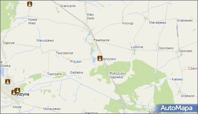 mapa Robczysko, Robczysko na mapie Targeo