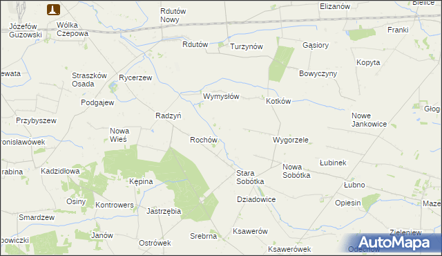 mapa Rochówek, Rochówek na mapie Targeo