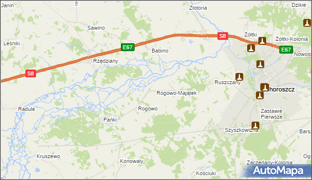 mapa Rogowo-Majątek, Rogowo-Majątek na mapie Targeo
