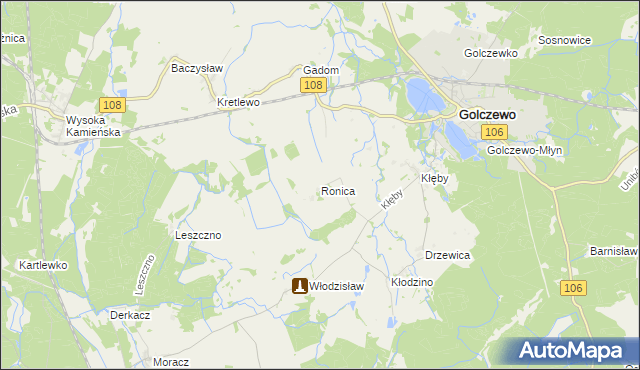 mapa Ronica, Ronica na mapie Targeo