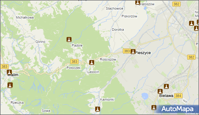mapa Rościszów, Rościszów na mapie Targeo