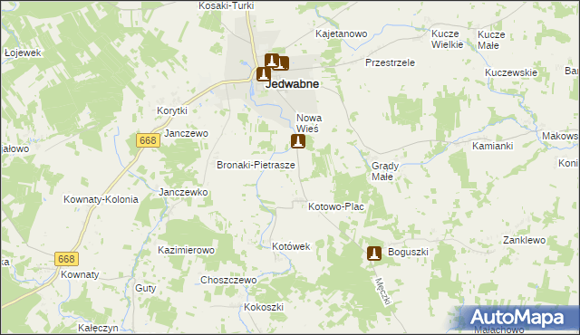 mapa Rostki gmina Jedwabne, Rostki gmina Jedwabne na mapie Targeo