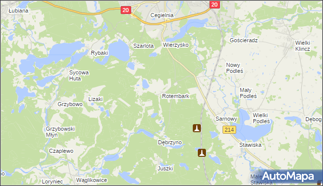 mapa Rotembark, Rotembark na mapie Targeo