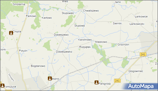 mapa Rozpętek, Rozpętek na mapie Targeo