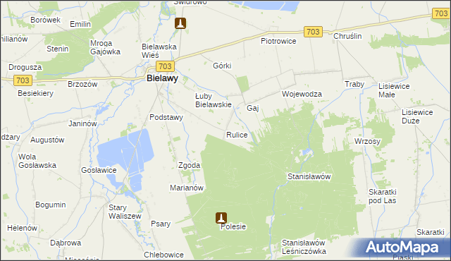 mapa Rulice, Rulice na mapie Targeo