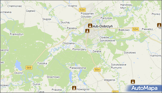 mapa Ruziec, Ruziec na mapie Targeo