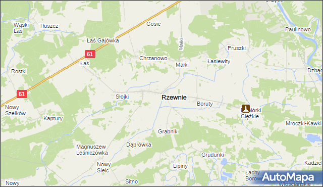 mapa Rzewnie, Rzewnie na mapie Targeo