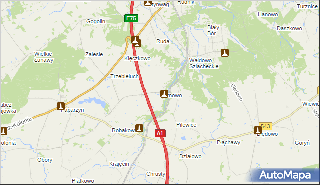 mapa Sarnowo gmina Stolno, Sarnowo gmina Stolno na mapie Targeo