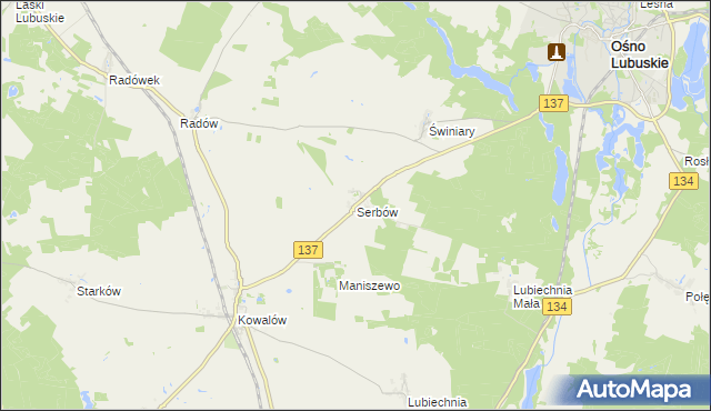 mapa Serbów, Serbów na mapie Targeo