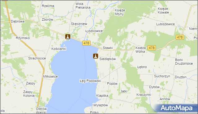 mapa Siedlątków, Siedlątków na mapie Targeo