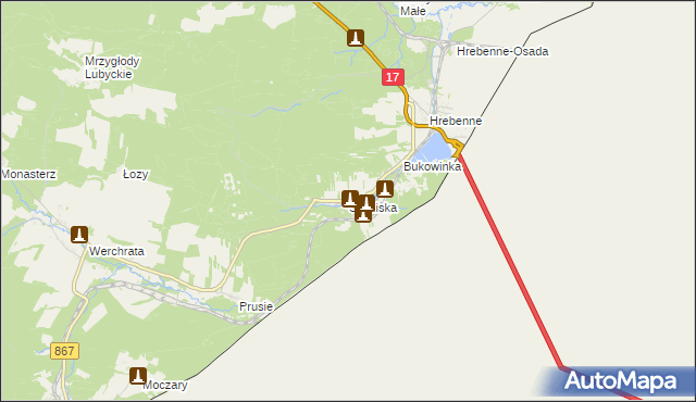 mapa Siedliska gmina Lubycza Królewska, Siedliska gmina Lubycza Królewska na mapie Targeo