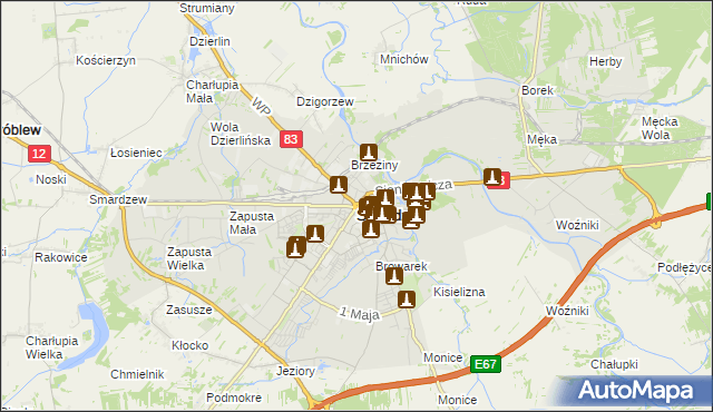 mapa Sieradz, Sieradz na mapie Targeo