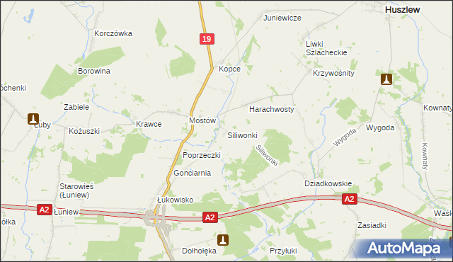 mapa Siliwonki, Siliwonki na mapie Targeo