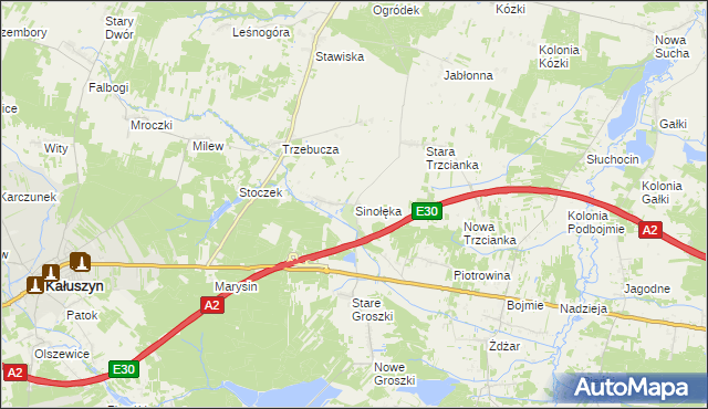 mapa Sinołęka, Sinołęka na mapie Targeo