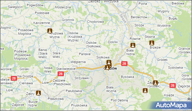 mapa Siołkowa, Siołkowa na mapie Targeo