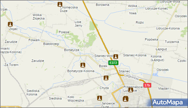 mapa Sitaniec-Wolica, Sitaniec-Wolica na mapie Targeo