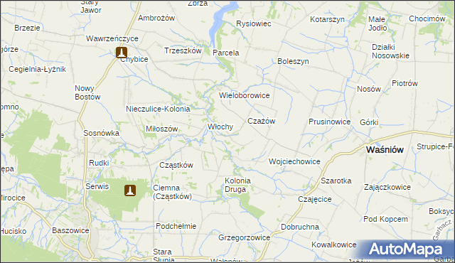 mapa Skały gmina Nowa Słupia, Skały gmina Nowa Słupia na mapie Targeo