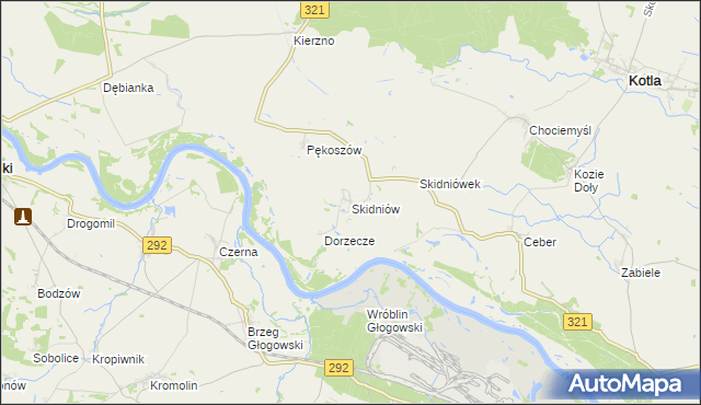 mapa Skidniów, Skidniów na mapie Targeo