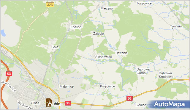 mapa Składowice, Składowice na mapie Targeo