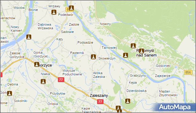 mapa Skowierzyn, Skowierzyn na mapie Targeo
