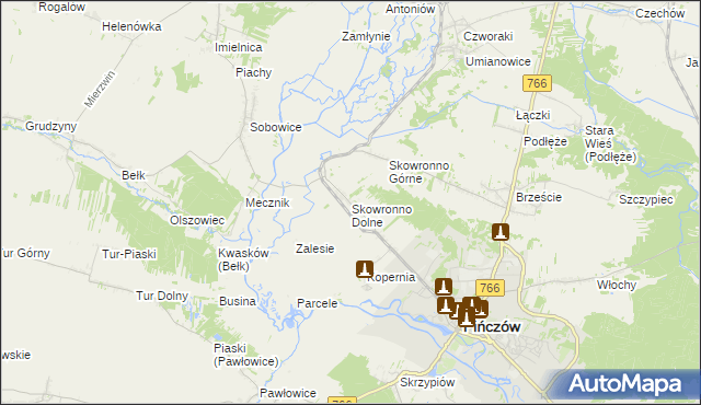 mapa Skowronno Dolne, Skowronno Dolne na mapie Targeo