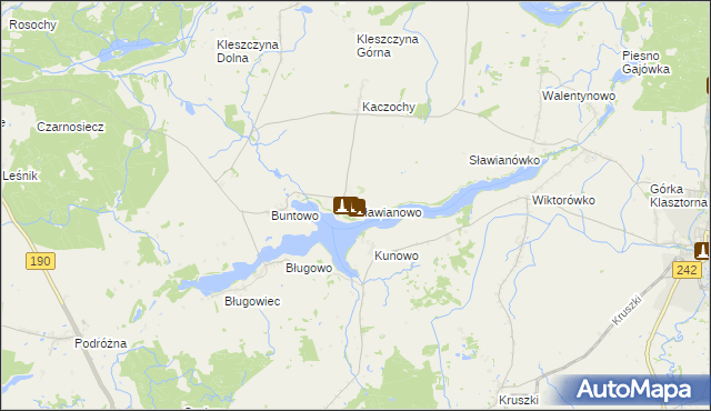 mapa Sławianowo, Sławianowo na mapie Targeo