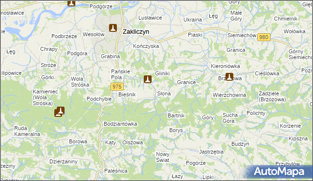 mapa Słona, Słona na mapie Targeo