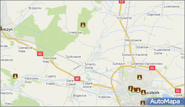 mapa Smardy Górne, Smardy Górne na mapie Targeo