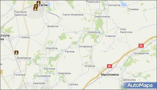 mapa Śmiałowice, Śmiałowice na mapie Targeo