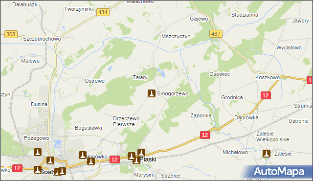 mapa Smogorzewo gmina Piaski, Smogorzewo gmina Piaski na mapie Targeo