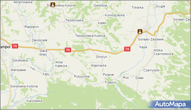 mapa Smoryń, Smoryń na mapie Targeo