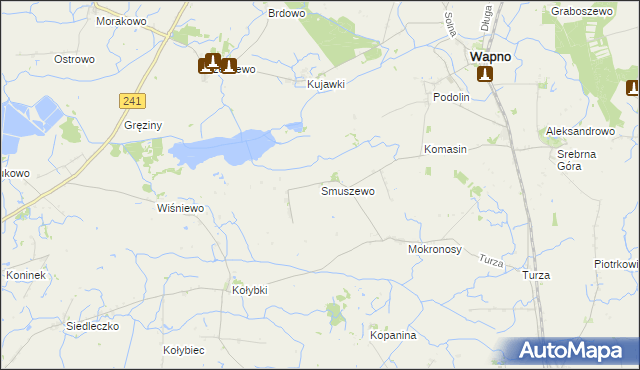 mapa Smuszewo gmina Damasławek, Smuszewo gmina Damasławek na mapie Targeo