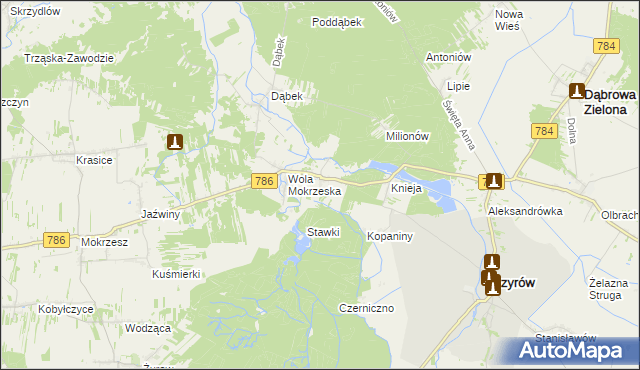 mapa Smyków gmina Przyrów, Smyków gmina Przyrów na mapie Targeo