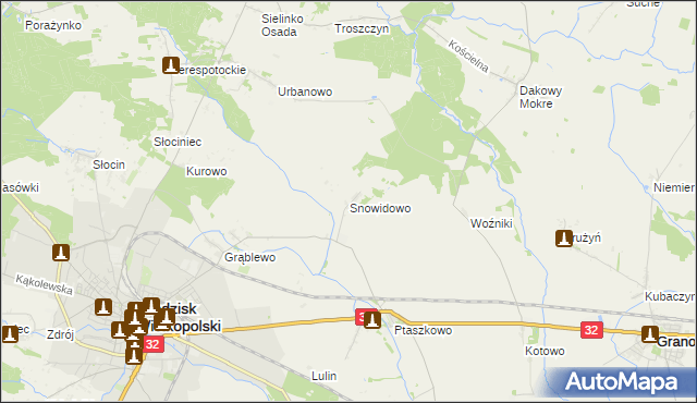 mapa Snowidowo, Snowidowo na mapie Targeo