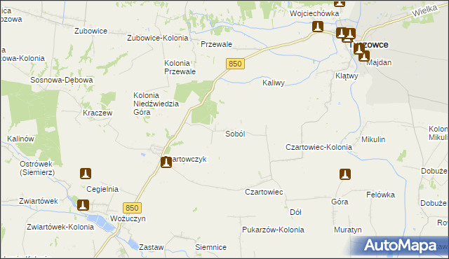 mapa Soból, Soból na mapie Targeo