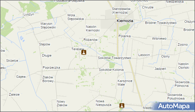 mapa Sokołów-Towarzystwo, Sokołów-Towarzystwo na mapie Targeo