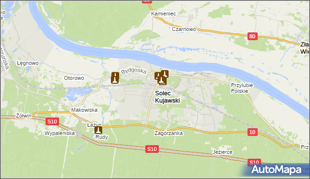 mapa Solec Kujawski, Solec Kujawski na mapie Targeo