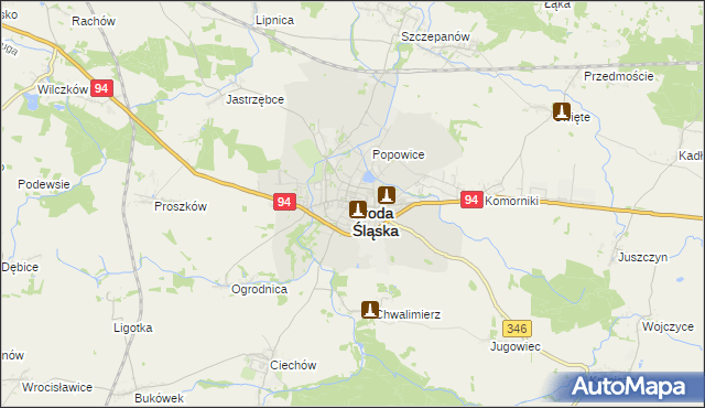 mapa Środa Śląska, Środa Śląska na mapie Targeo