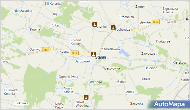 mapa Stanin, Stanin na mapie Targeo