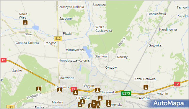 mapa Stańków, Stańków na mapie Targeo