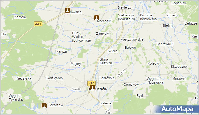 mapa Stara Kuźnica gmina Doruchów, Stara Kuźnica gmina Doruchów na mapie Targeo