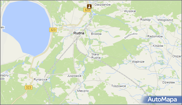 mapa Stara Rudna, Stara Rudna na mapie Targeo