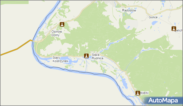 mapa Stara Rudnica, Stara Rudnica na mapie Targeo