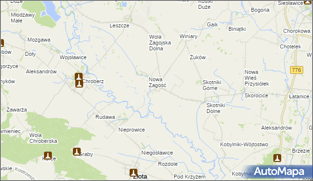 mapa Stara Zagość, Stara Zagość na mapie Targeo