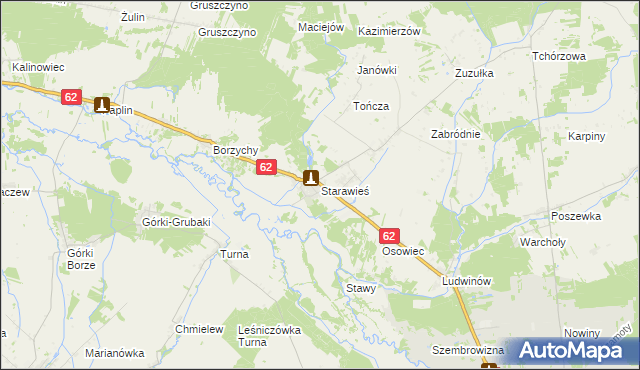 mapa Starawieś, Starawieś na mapie Targeo